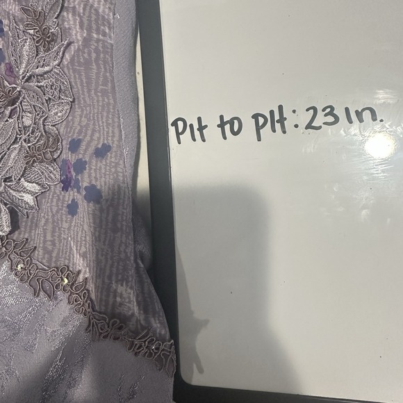 Spencer Alexis Vintage Top Size 16 Purple Floral Lace Y2K Fairy Whimsical - Picture 10 of 10